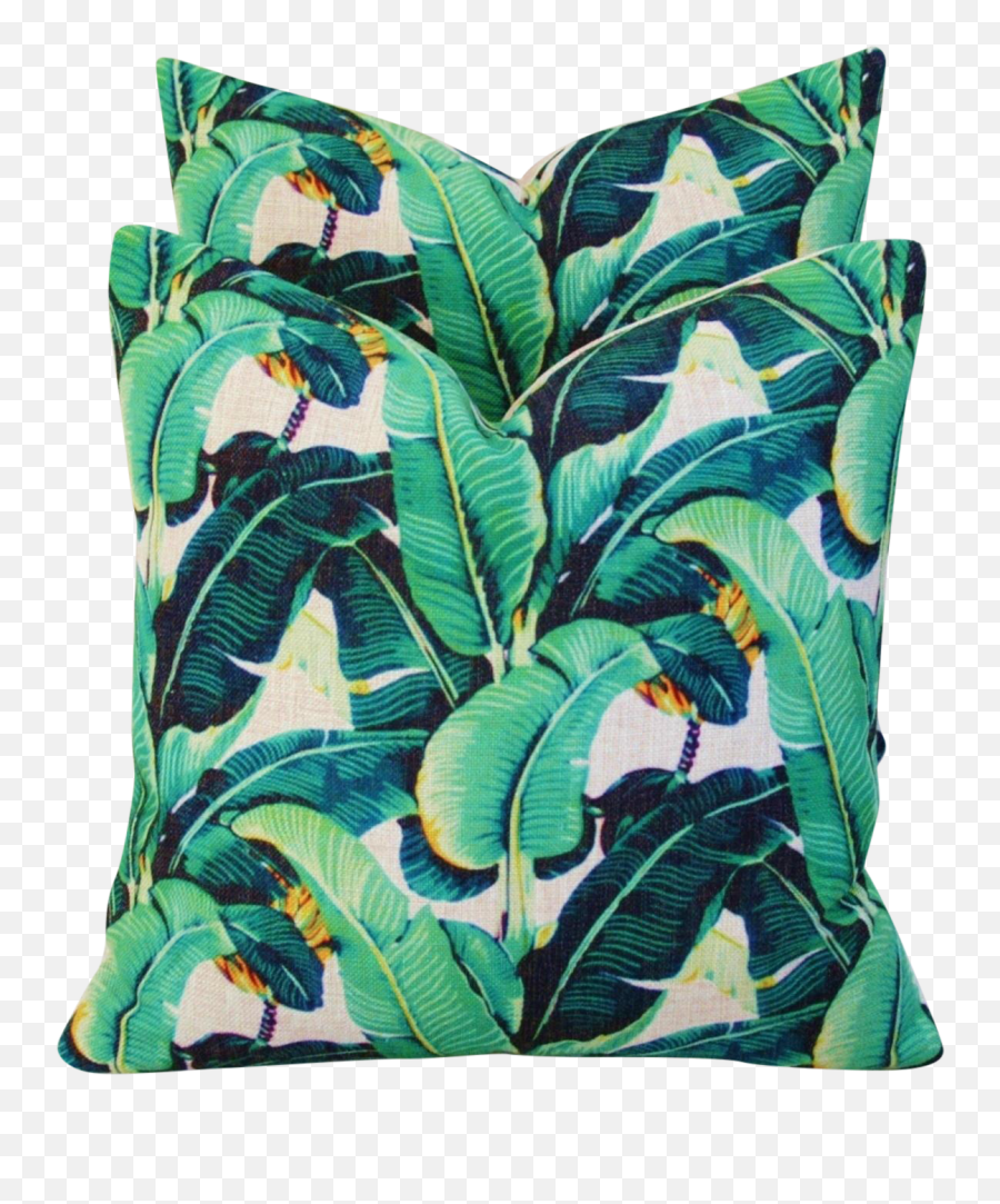 Download Dorothy Draper - Style Banana Leaf Pillows Banana Ipad Wallpaper Leaves Banana Png,Banana Leaves Png