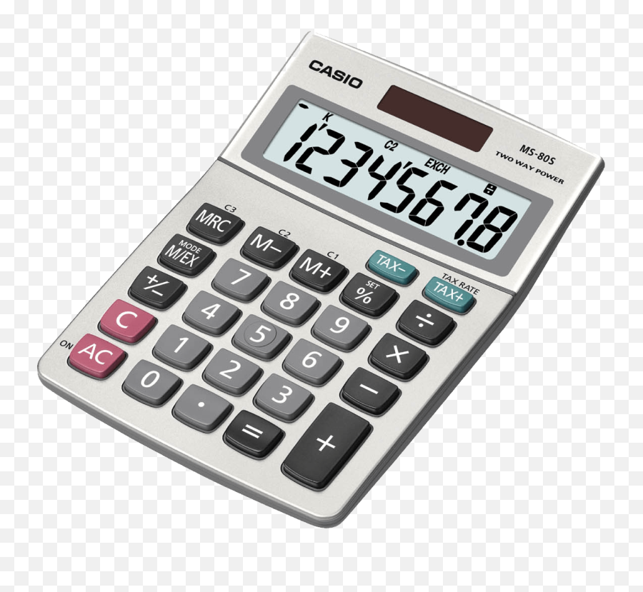 Download Calculator Png Image Hq - Casio Ms 80b Calculator,Calculator Png