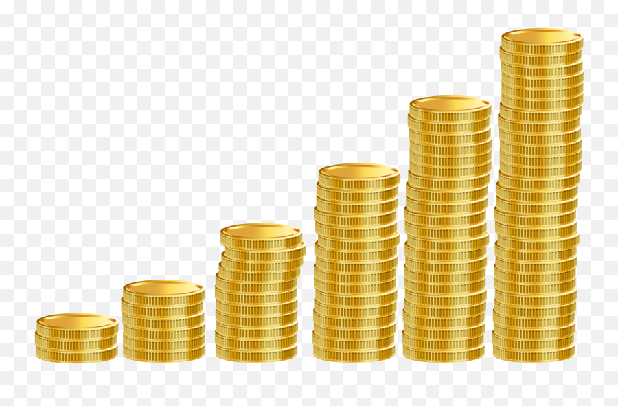 Money Stack Of Coins Clipart Png Image - Gold Coins Stack Png,Money Stack Transparent
