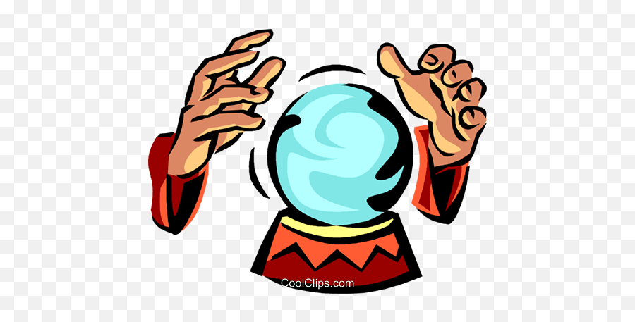 Crystal Ball Royalty Free Vector Clip - Crystal Ball Fortune Teller Cartoon Png,Crystal Ball Transparent Background