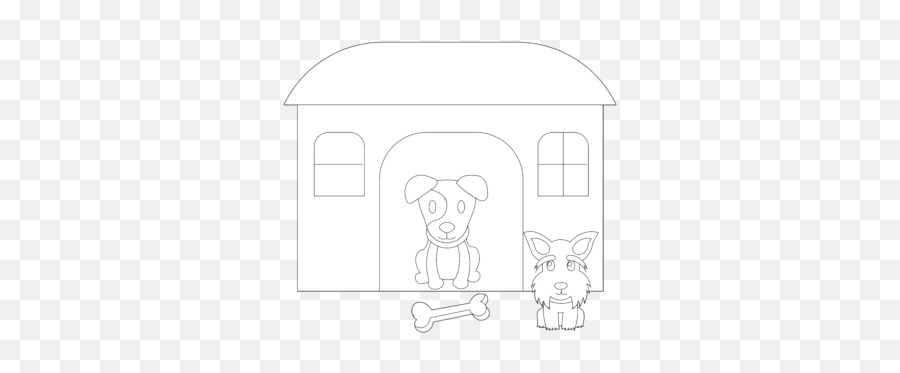 2 Dog Silhouette Cartoon Character Icon - Doghouse Png,Character Icon