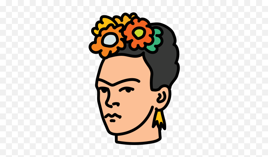 Iconos Frida Kahlo - Descarga Gratuita Png Y Vectorial Hair Design,Frida Kahlo Icon