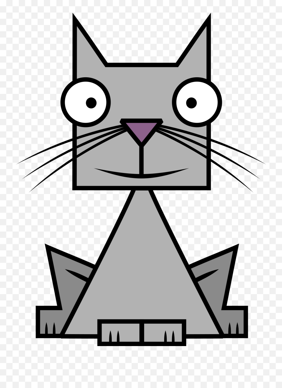 Cat - Cartoon Animal With Square Face Png,Cat Icon Set