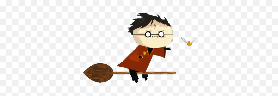 Harry Potter Transparent Quidditch Gif - Harry Potter Cartoon Gif Png,Harry Potter Transparent
