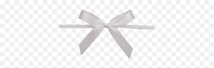 Wedding Favour Bag Bow - White Sattin Ribbon Png,White Bow Png
