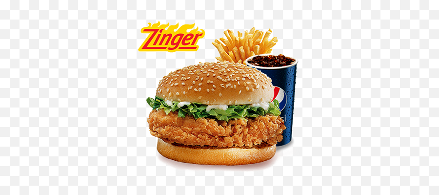 Kfc Burger Transparent Image Png Arts - Kfc Zinger Burger Deals,Burger Transparent