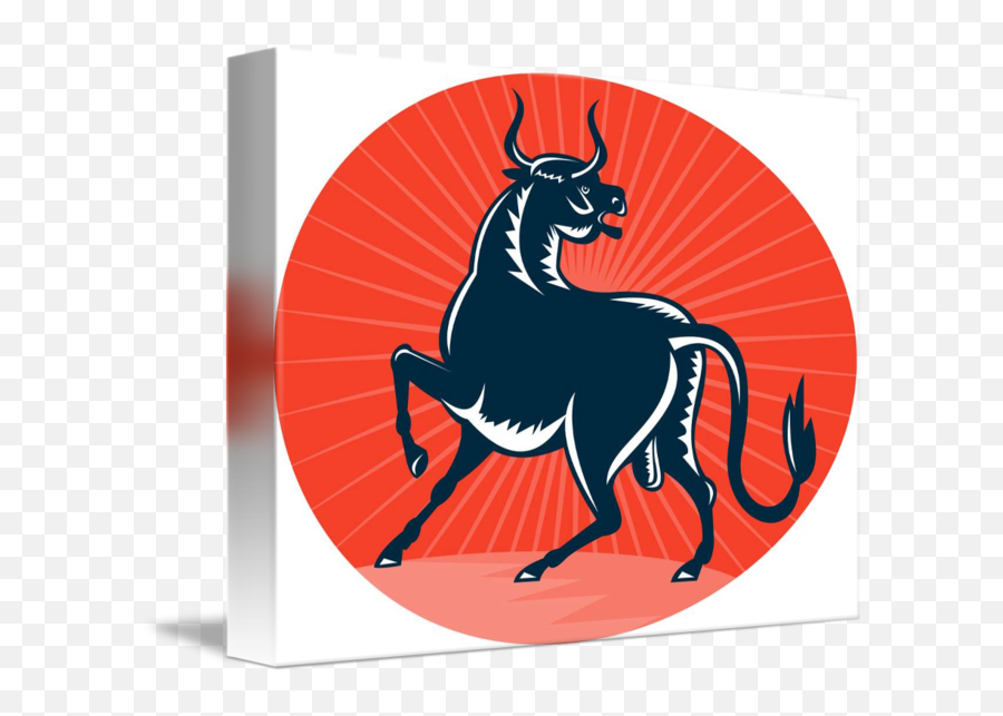 Texas Longhorn Bull Attacking By Aloysius Patrimonio Png Icon