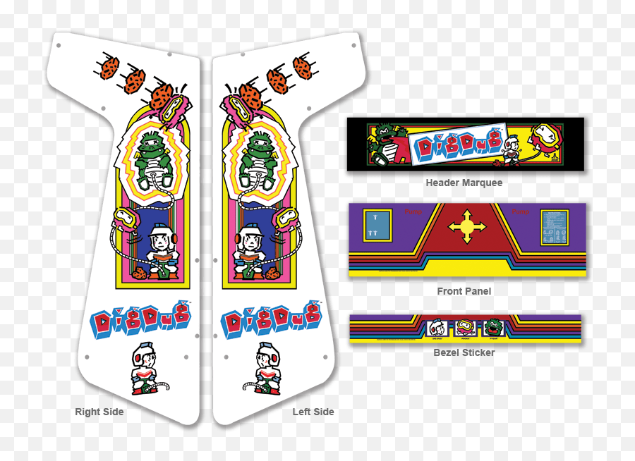 Dig Dug For Xtension Arcade - Dig Dug Arcade Side Png,Dig Dug Png