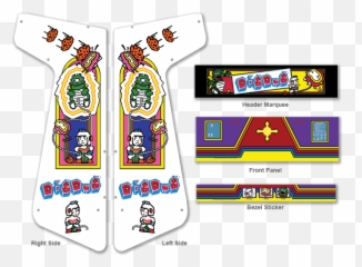 Dig Dug For Xtension Arcade - Dig Dug Arcade Side Png,Dig Dug Png