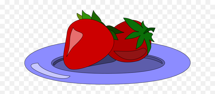Download Strawberry Clipart Apple - Plate Of Fruit Clipart Png,Strawberry Clipart Png