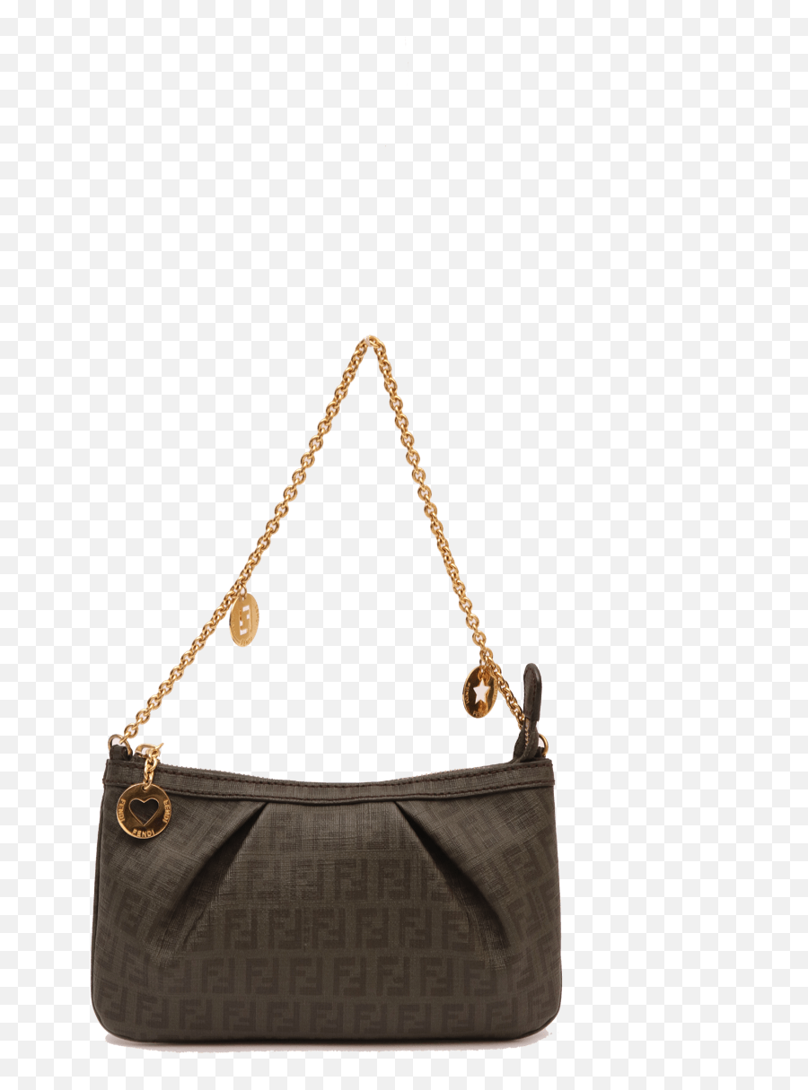 Fendi Zucchino Canvas Pochette Bag - Shoulder Bag Png,Fendi Logo Png