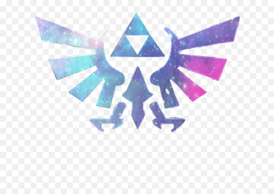 Zelda Botw Link Triforce Galaxy Breathofthewild Nintend - Legend Of Zelda Triforce Logo Png,Triforce Transparent