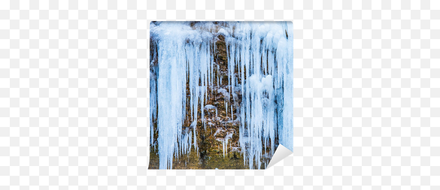 Frozen Waterfall Of Blue Icicles Wall Mural U2022 Pixers - We Live To Change Icicle Png,Icicles Transparent