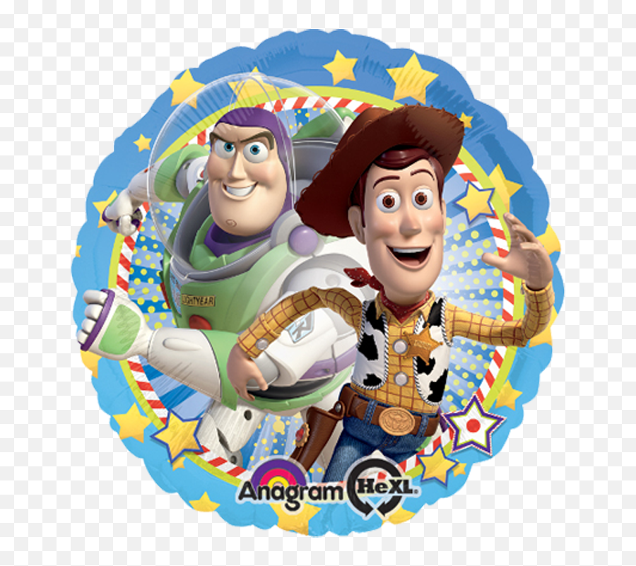 Download Hd 1 Toy Story Woody U0026 Buzz Foil Balloon - Toy Story Balloon Png,Woody Png