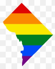 Lgbt Flag Map Of Washing - Washington Dc Vector png