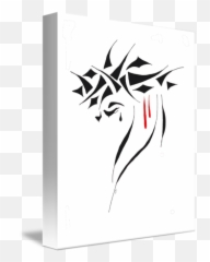 Jesus With Crown Of Thorns By Ami Becker - Automotive Decal png