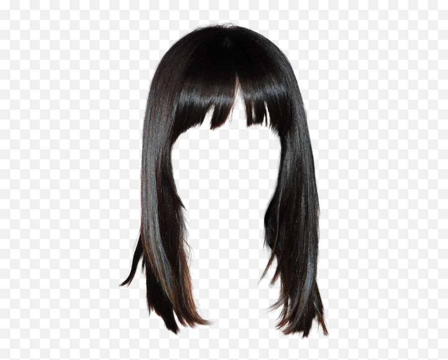 Girls Hairstyle Png Image Free Download - Black Hair With Bangs Png,Hairstyle Png