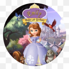 Sofia The First - Round Full Size PNG Edible Print