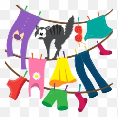 Windy Clipart Clothes Picture 2196712 - Cloth Line On A Day png