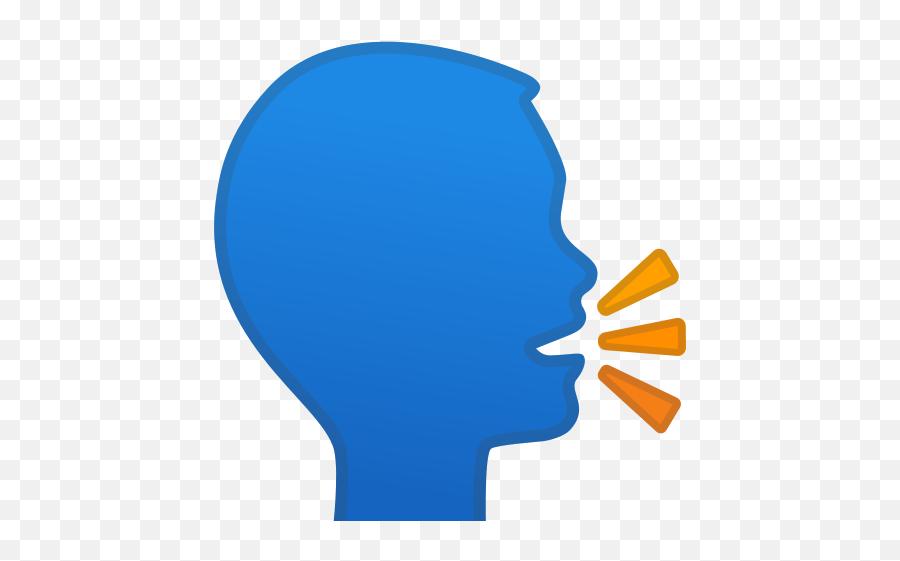 Speaking Head Emoji - Emoji Mouth Talking Png,People Talking Silhouette Png