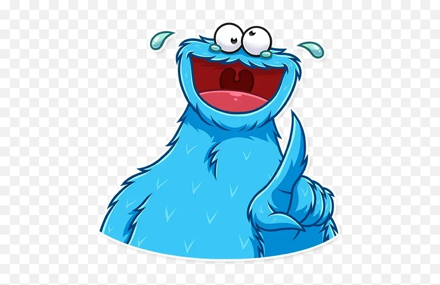 Cookie Monster Whatsapp Stickers - Stickers Cloud Cookie Monster Sticker Pack Png,Cookie Monster Transparent