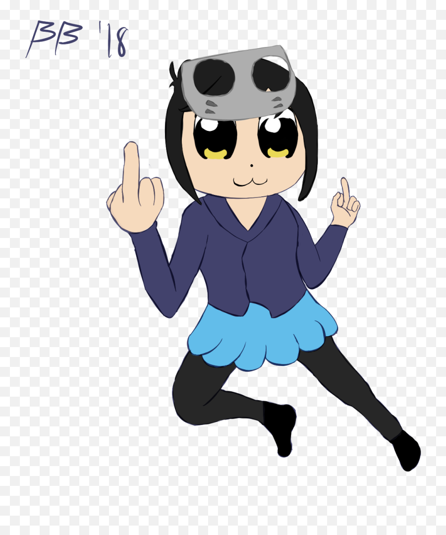 Pop Team Epic - Popuko Parodying Party Hard By Brawnyblaze Fictional Character Png,Pop Team Epic Transparent