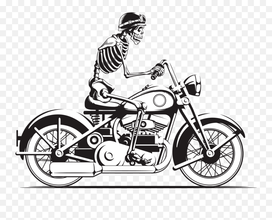 Helmet Skull Photography Vector - Skull On A Motorcycle Vector Png,Motorcycle Clipart Png