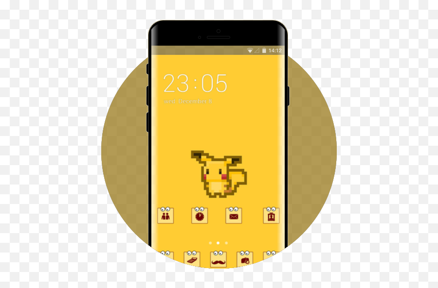 Cartoon Theme Pixel Pikachu Illust Art Wallpaper Apk - Smartphone Png,Icon Wallpaper Dressup