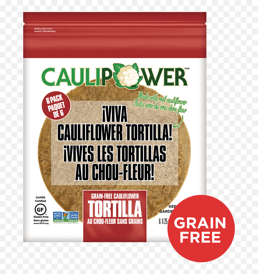 Grain - Free Cauliflower Tortillas Glutenfree Tortillas Natural Foods Png,Soy Free Icon