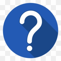 Blue Circle Question Mark Icon - Flat png