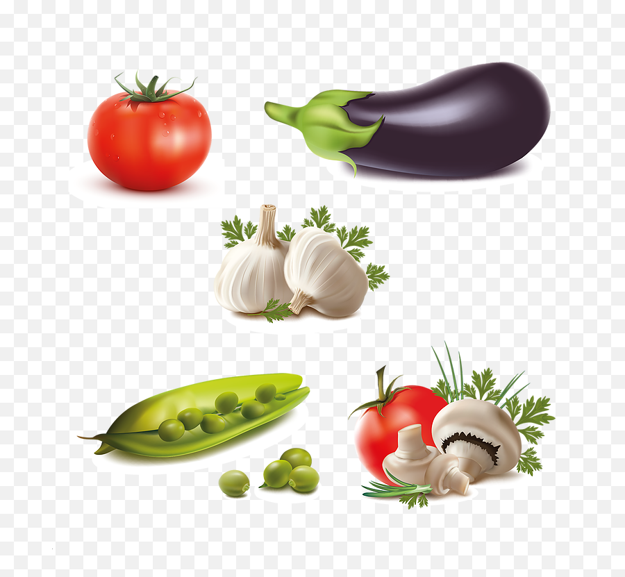 Kitchen Fresh Farm Transparent Vegetables Digital Clip Art - Vegetables Background Hd Png,Eggplant Transparent