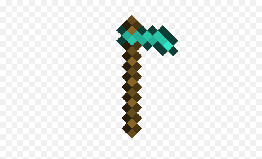 Download Hd Diamond Hoe - Minecraft Diamond Pickaxe Transparent Background Png,Diamond Pickaxe Png