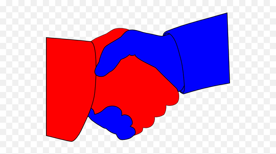 Hand Shake Clip Art - Vector Clip Art Online Blue And Red Hand Shake Png,Hand Shale Icon