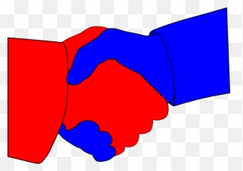 Hand Shake Clip Art - Vector Clip Art Online Blue And Red Hand Shake Png,Hand Shale Icon