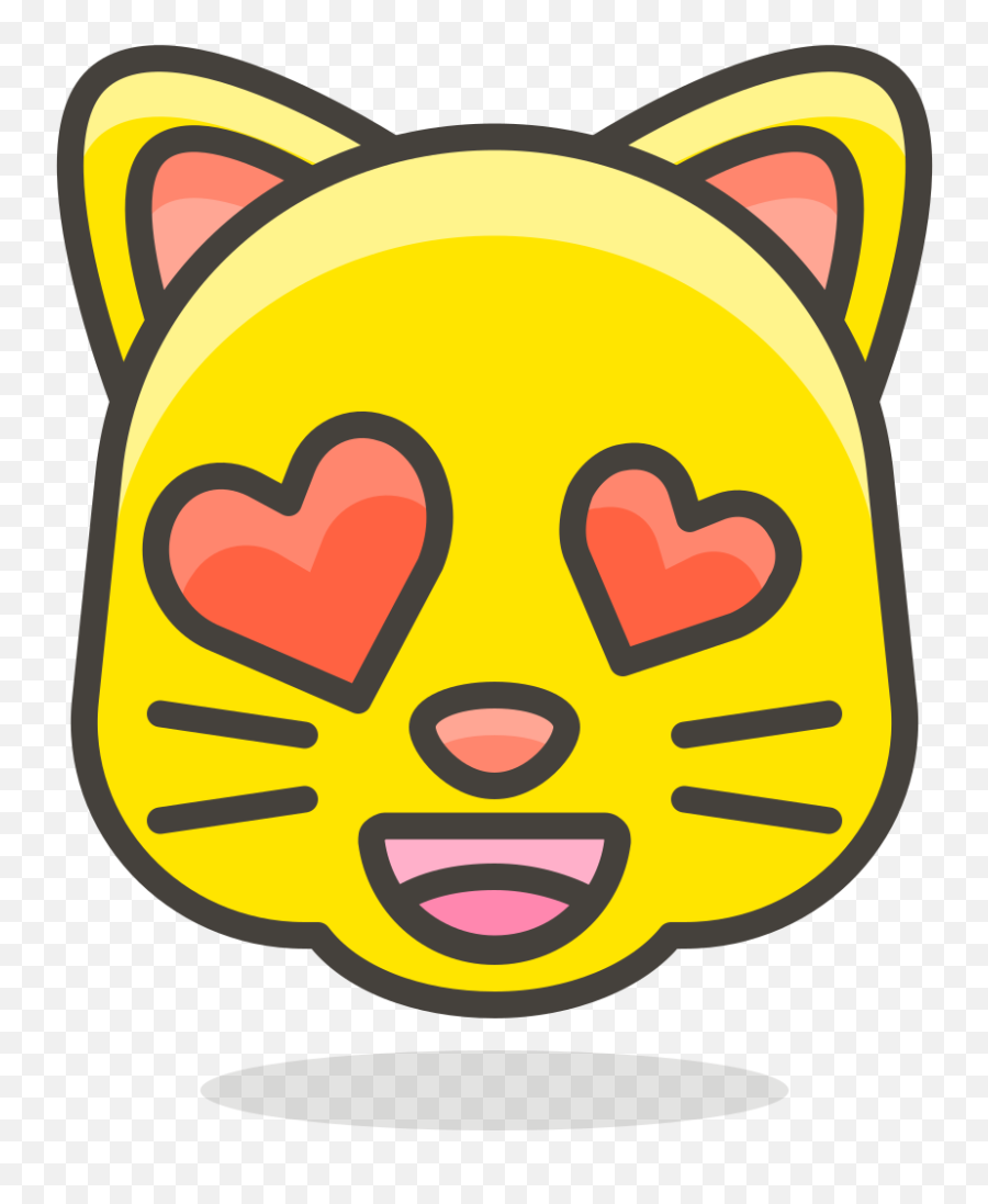 File099 - Smilingcatfacewithhearteyessvg Wikimedia Draw A Cat Easy Face Png,Heart Eyes Emoji Transparent
