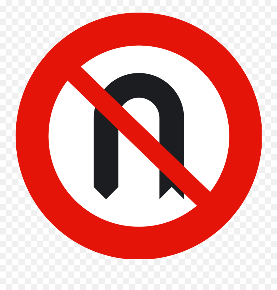 Prohibido Cambio De Sentido R304 Traffic All Signs - Intoxication Logo Png,Prohibido Png