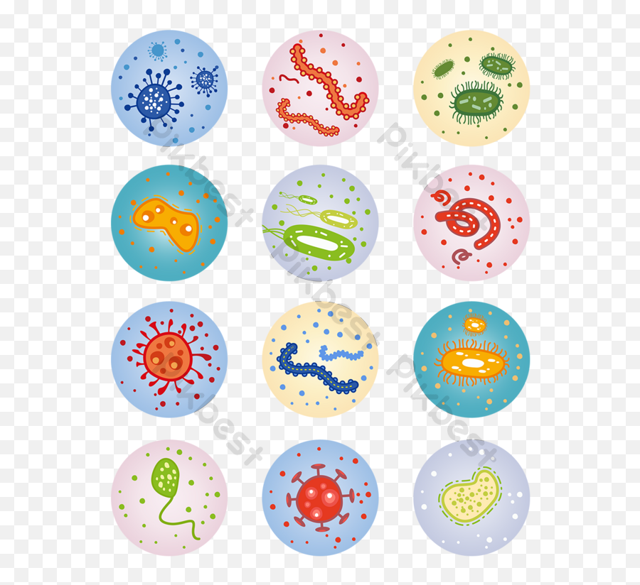 Bacteria Icon Ai Free Download - Pikbest Dot Png,Colony Icon