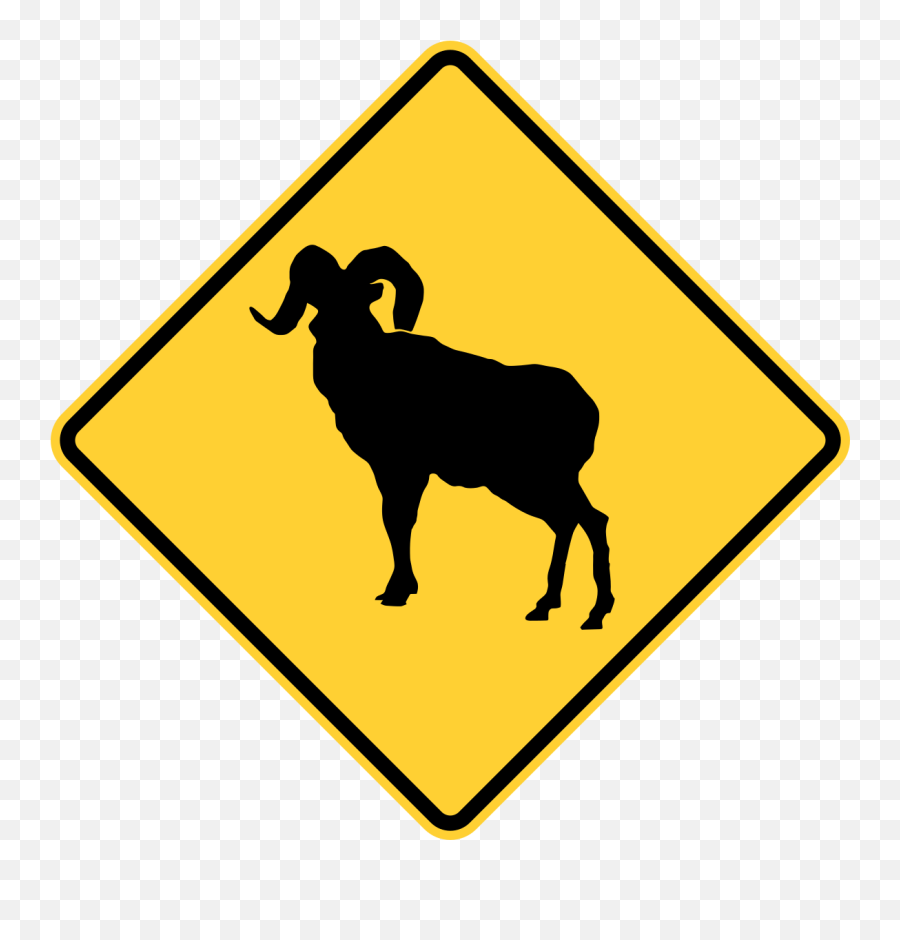 Traffic Signs - Ram Crossing 12 X 18 Aluminun Sign Street Bighorn Sheep Crossing Sign Icons Png,Ram Animal Icon