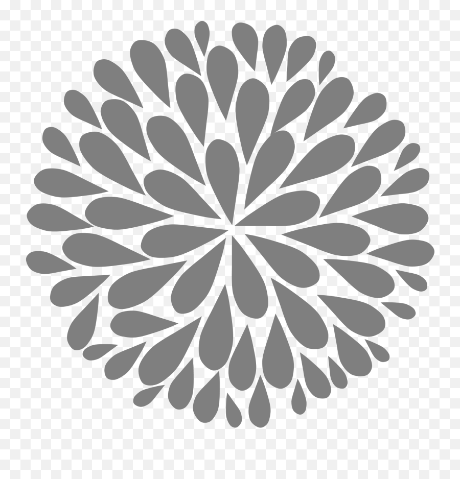 Freeuse Download Black And White Png - Grey Flower Clipart,White Design Png
