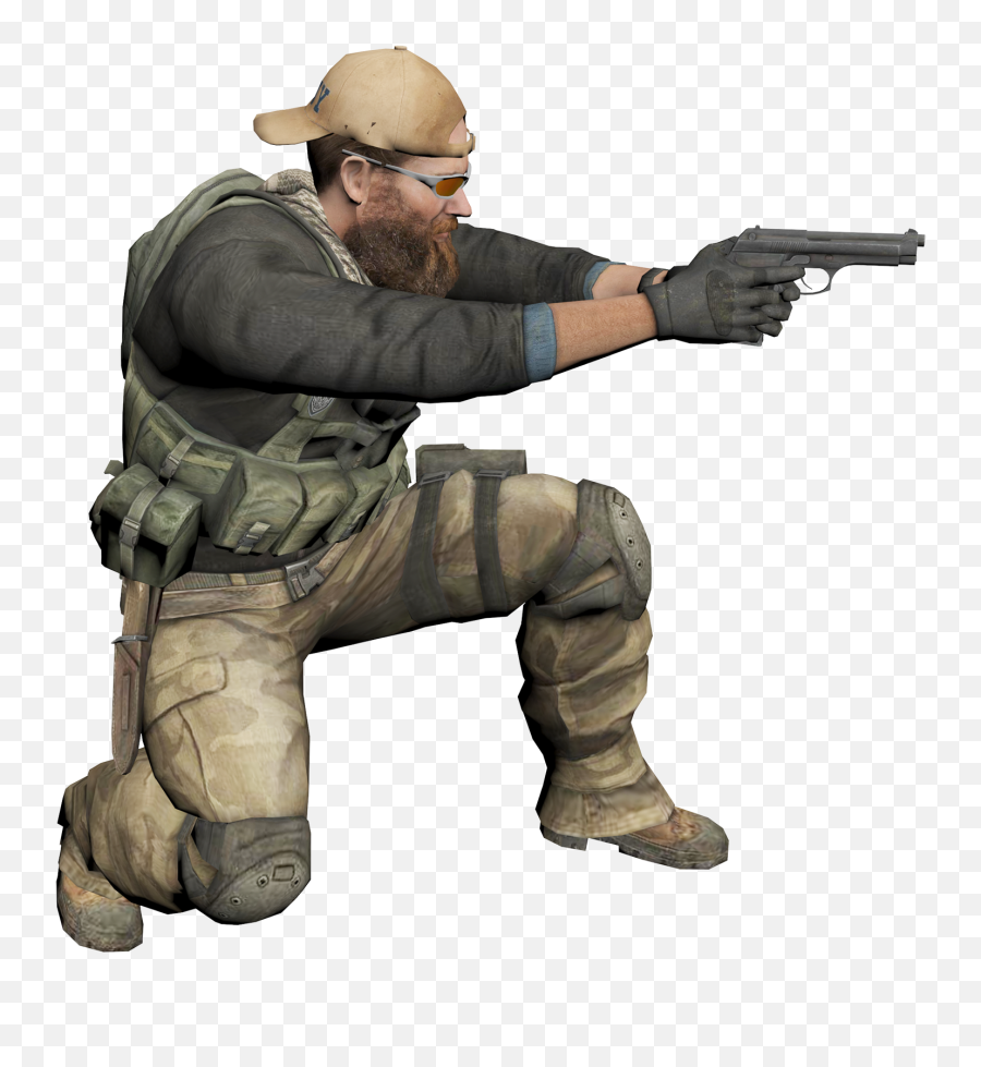 Man Soldier Gun Side View Dusty Clipart Png U2013 Clipartlycom - Man With Gun Png,Vest Png