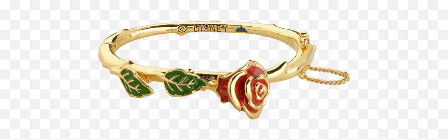 Beauty And The Beast Enchanted Rose Bangle - Beauty And The Beast Disney Jewelry Png,Beauty And The Beast Rose Png