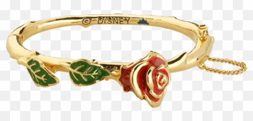 Beauty And The Beast Enchanted Rose Bangle - Beauty And The Beast Disney Jewelry Png,Beauty And The Beast Rose Png