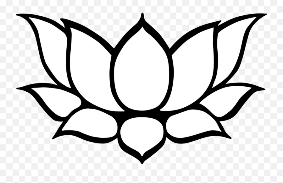 Lotus Clip Art Free Cliparts Download - Our National Flower Drawing Png,Flower Outline Png