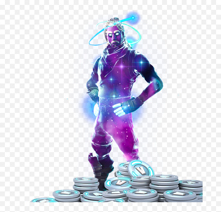 Fortnite Galaxy Skin 15 000 V - Galaxy Fortnite Png,V Bucks Png