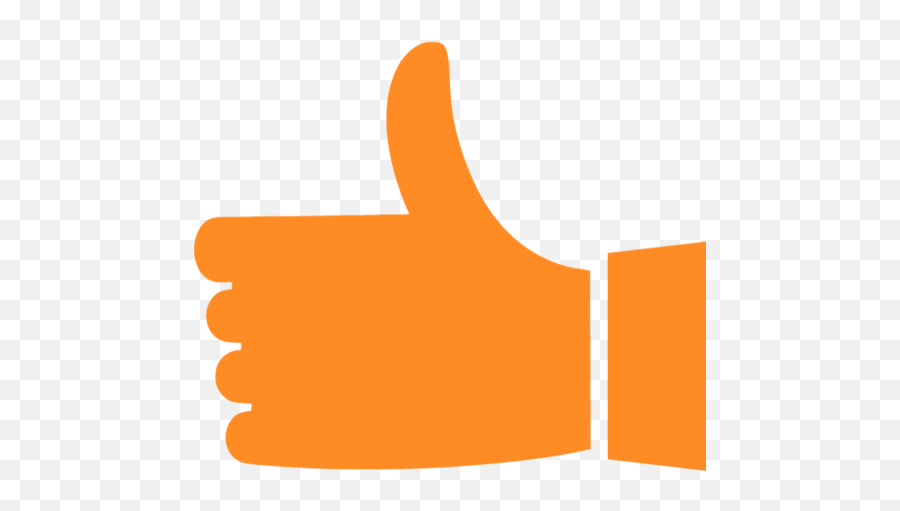 Easy To - Orange Thumb Up Icon Png,Thumbs Up Logo