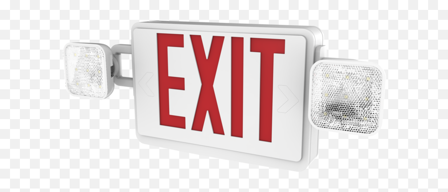 2 Head Led Exit Sign Red Floodlight - Exit Sign Png,Exit Sign Png