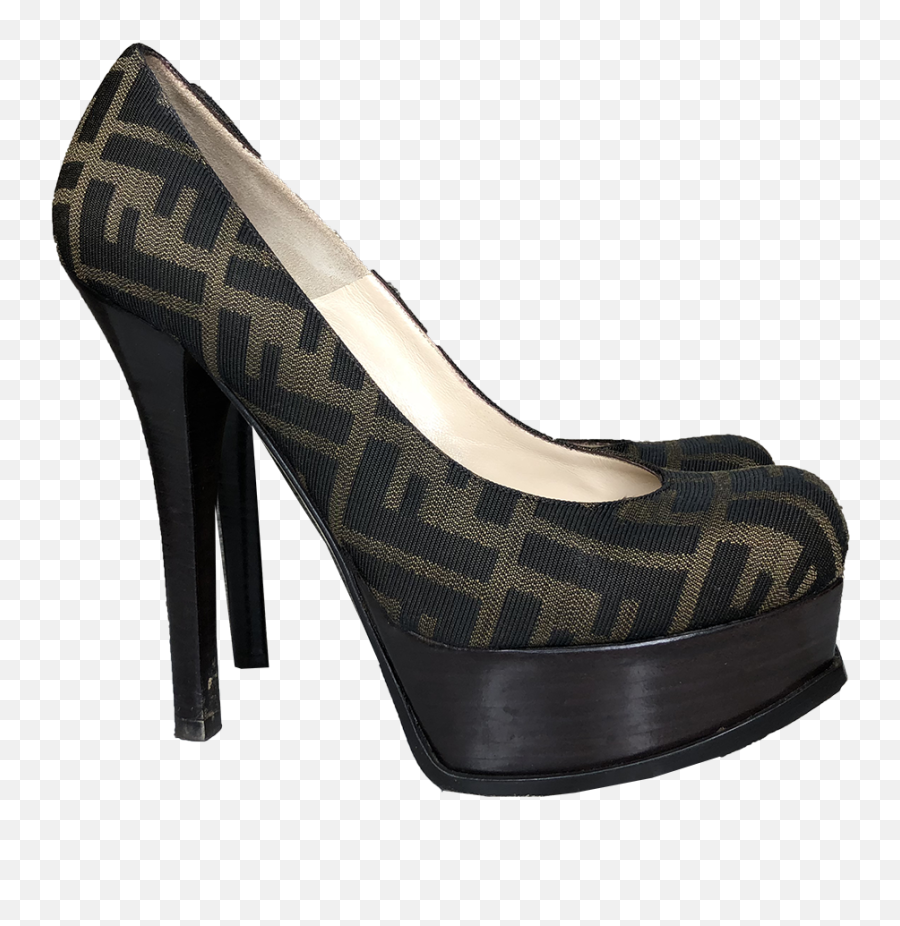 Download Fendi Heels - Full Size Png Image Pngkit Basic Pump,Fendi Logo Png