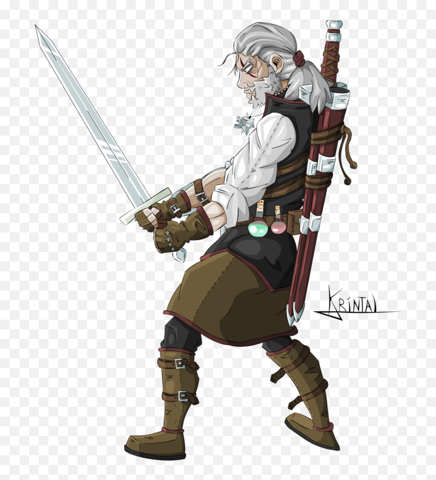 Geralt De Riv Png 6 Image - Fanart Geralt Of Rivia Anime,Geralt Png