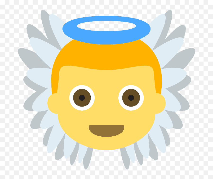 Baby Angel Emoji For Facebook Email U0026 Sms Id 1383 - Cara De Angel Animado Png,Sunflower Emoji Transparent
