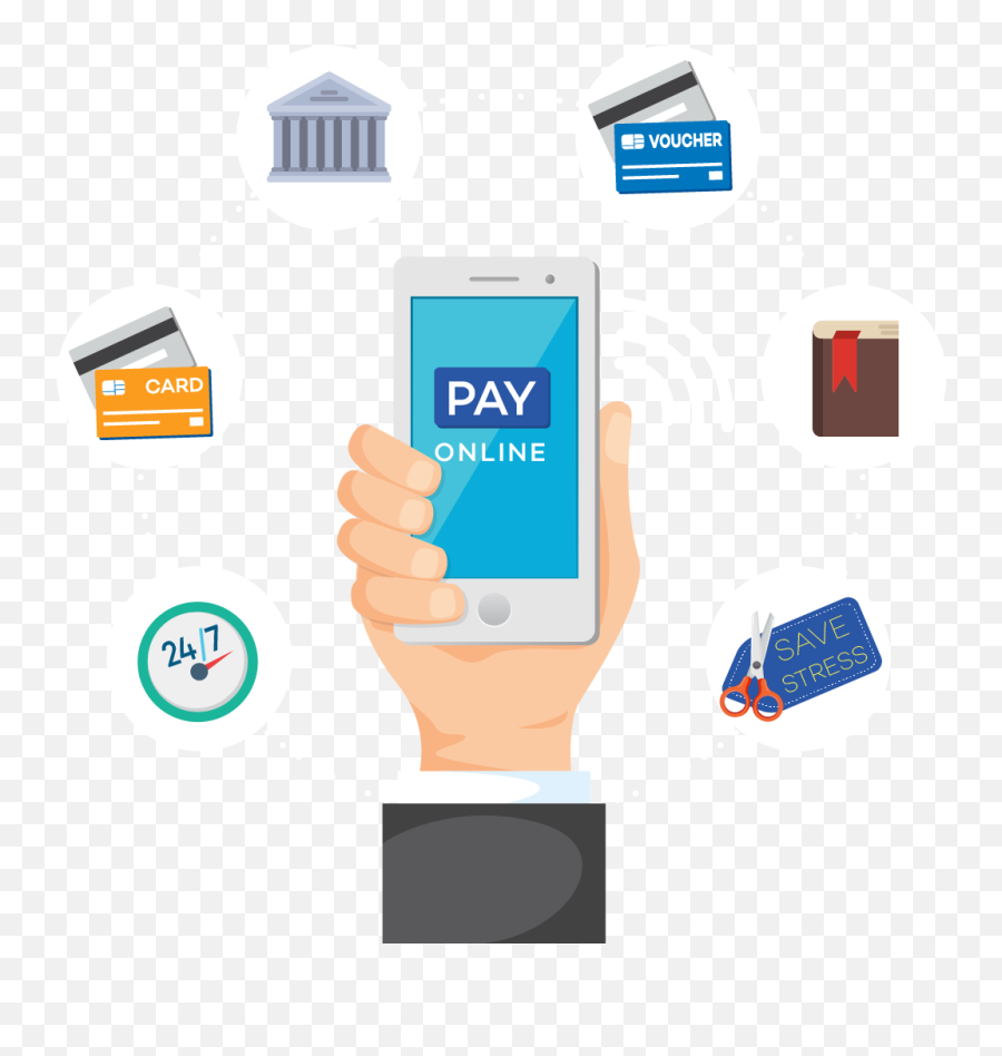 Online Payment Png Image Hd - Hand With Mobile Clipart,Payment Png